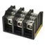 3 Pole Thermoplastic Power Distribution Block (310A, 600VAC/DC, 350 kcmil-6 AWG Cu/Al, 1 Primary, 12 Load Connections)