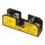 1 Pole, 10 to 14 AWG, 600 Volts AC/DC, 15 Amp, DIN Rail Mount Fuse Block 3" Long x 0.86" Wide x 1.22" High Block