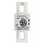 Flush End Fast-Acting Fuse, 400 A, 3-27/32" Overall Length, 1-1/2" Diameter 200 (RMS) & 50 kA at DC
