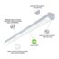 Metalux SLSTP Slim Profile 4' Strip, Surface/Suspension Mount, Selectable Lumens & CCT 3500/4000/5000K, 18-48W