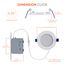 HALO 4" HLB Round Slim Canless LED Downlight, Selectable 5CCT, 2700/3000/3500/4000/5000K, 10.65W (Matte White)