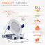 HALO 4" HLB Round Slim Canless LED Downlight, Selectable 5CCT, 2700/3000/3500/4000/5000K, 10.65W (Matte White)