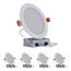HALO 6" HLB Round Slim Canless LED Downlight, Selectable 5CCT, 2700/3000/3500/4000/5000K, 13.48W - Matte White (4 Pack)