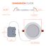 HALO 6" HLB Round Slim Canless LED Downlight, Selectable 5CCT, 2700/3000/3500/4000/5000K, 13.48W (Matte White)