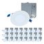 HALO 4" HLB Smooth Lens Canless LED Downlight, 3000K Fixed CCT, 10W, Matte White (24 Pack)
