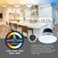 HALO 4" LT4 Round Recessed Baffle LED Trim, Selectable 5CCT, 2700/3000/3500/4000/5000K, 8W, Matte White (6 Pack)