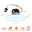 HALO 5/6" LT56 Round Recessed Baffle LED Trim, Selectable 5CCT, 2700/3000/3500/4000/5000K, 8.75W, Matte White (6 Pack)