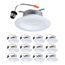 HALO 4" Round Recessed Baffle LTE 3000K LED Retrofit, Matte White (12 Pack)