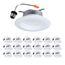 HALO 4" Round Recessed Baffle LTE 3000K LED Retrofit, Matte White (18 Pack)