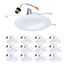HALO 5/6" Round Recessed Baffle LTE 3000K LED Retrofit, Matte White (12 Pack)