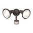 HALO Twin-Head Flood for PAR38 with Motion (Bronze)