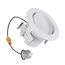 HALO 4" RA4 Round Adjustable Gimbal LED Retrofit, Selectable 5CCT & Dim-To-Warm, 2700/3000/3500/4000/5000K, 8.8W (Matte White)