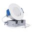 HALO 4" RA Round Adjustable Gimbal LED Retrofit, Selectable 5CCT & Dim-To-Warm, 2700/3000/3500/4000/5000K, 9.3W (Matte White)