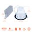 HALO 4" RLS Round Sloped Ceiling Canless LED Downlight, Selectable 5CCT, 2700/3000/3500/4000/5000K, 11W (Matte White)