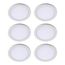 HALO 6" SMD Surface Mount LED Downlight, Selectable 5CCT, 2700/3000/3500/4000/5000K, 7.9W, Matte White (6 Pack)