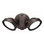 HALO Twin-Head Round Floodlight with Dusk-to-Dawn, 21.6W (Bronze)