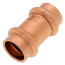 1/2" Press Copper Coupling, No-Stop