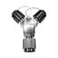 Fast-Vac Y Adapter for BlackMax Vacuum Pumps 3/8"M x 3/8"M x 3/8"FM
