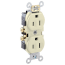 Commercial Grade Duplex Receptacle, 15A, NEMA 5-15R- Light Almond (125V)