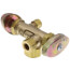 1/2" Nom Comp. (5/8" OD) x 3/8" OD Comp. x 1/4" OD Comp. Dual Angle Supply Stop, Lead Free (Rough Brass)