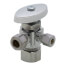 1/2" Nom Compression (5/8" OD) x 3/8" OD Compression x 1/4" OD Compression Dual Angle Supply Stop, Lead Free (Chrome)