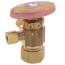 1/2" Nom Compression (5/8" OD) x 3/8" OD Compression x 1/4" OD Compression Dual Angle Supply Stop, Lead Free (Rough Brass)