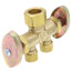1/2" Nom Compression (5/8" OD) x 3/8" OD Compression x 3/8" OD Compression Dual Straight Supply Stop, Lead Free (Rough Brass)