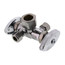 1/2" Nom Compression (5/8" OD) x 3/8" OD Compression x 3/8" OD Compression Dual Angle Supply Stop, Lead Free (Chrome)