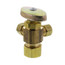 1/2" Nom Compression (5/8" OD) x 3/8" OD Compression x 3/8" OD Compression Dual Angle Supply Stop, Lead Free (Rough Brass)