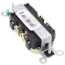 Commercial Grade Duplex Receptacle w/ Self Grounding Clip, 20A, NEMA 5-20R - Ivory (125V)