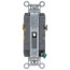Commercial Spec Grade Side Wired Duplex Receptacle, 20A, 2P - Gray (125V)