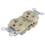 Commercial Spec Grade Side Wired Duplex Receptacle, 20A, 2P - Ivory (125V)