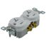 Commercial Grade Duplex Receptacle, 20A, 2P, 3W, Side Wire, NEMA 5-20R - White (125V)