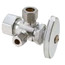 1/2" Nom Comp (5/8" OD) x 7/16" x 3/8" OD Comp Dual Outlet Supply Stop Valve, Lead Free (Chrome Plated)