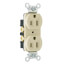 Construction Spec Grade, Back & Side Wired Duplex Receptacle, 15A, 2P - Ivory (125V)