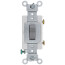 Single-Pole, Commercial Side Wired Switch, 15 Amp - Gray (120/277V)