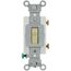 Single-Pole Toggle Light Switch, Commercial Grade - Ivory (120/277V)