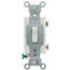 Single-Pole Toggle Light Switch, Commercial Grade, 15A - White (120/277V)