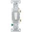 Single-Pole Commercial Grade Side Wired Toggle Switch, 20A - White (120/277V)