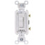 Single Pole, Side Wired, Toggle Switch, Commercial Grade, 15A - White (120/277V) 