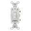 Single Pole, Side Wired, Toggle Switch, Commercial Grade, 20A - White (120/277V) 