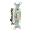 Double-Pole Commercial Side Wired Switch, 15A - Ivory (120/277V)