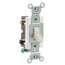 Double Pole, Commercial Side Wired Toggle Switch, 20A - Light Almond (120/277V)