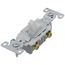 2-Pole Commercial Grade Side Wired Toggle Switch, 20A - White (120/277V)
