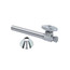 1/2" Nom Sweat x 1/2" OD Comp Multi-Turn Sweat Straight Stop w/ Bell Escutcheon & Extension Tube (Chrome Plated)