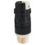 California-Style Industrial Grade Locking Connector, 3P, 50A, Non-NEMA - Black/White (250V)
