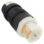 California-Style Industrial Grade Locking Connector, 3P, 50A, Non-NEMA - Black/White (250V)