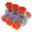 Multi-Tap Encapsulated Cable Block, 2-Way Config., 3 Outlets, 250 AWG-6 Str