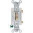 Single-Pole, Commercial Grade Back/Side Wired Switch, 15A - Ivory (120/277V)