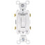 Two Pole, Back and Side Wired, Toggle Switch, Commercial Grade, 15A - White (120/277V) 
